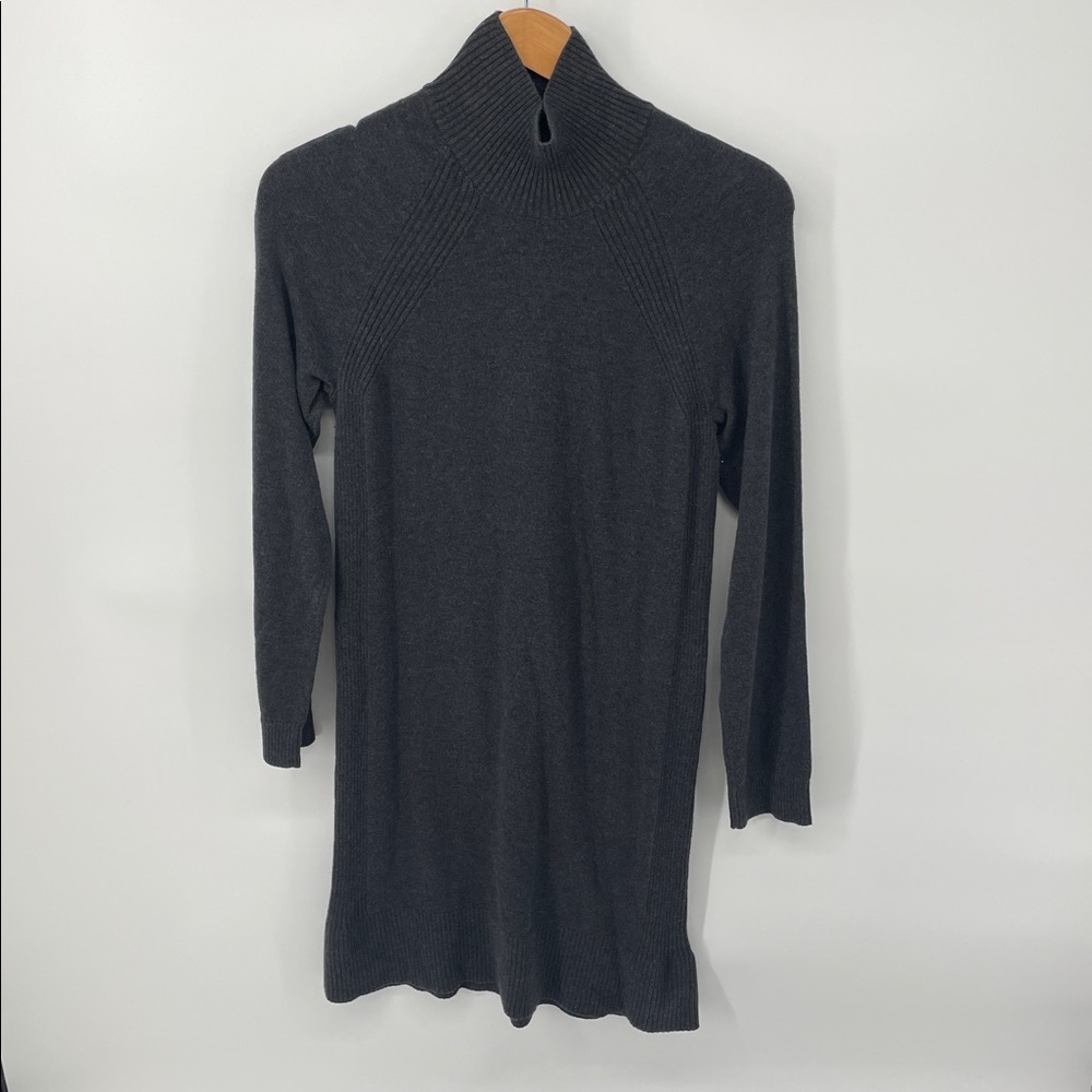 Lululemon Turtleneck Sweater Dress in Charcoal Gray XS A1